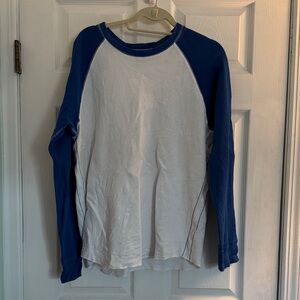 Blue and White Raglan Shirt